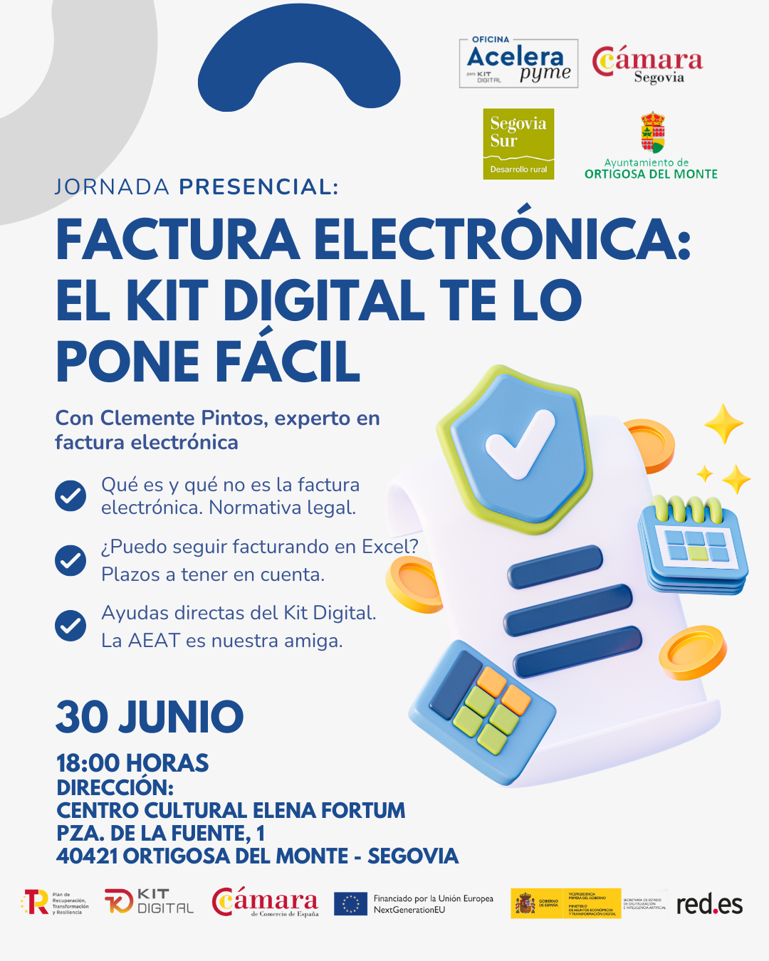 Factura electrónica, el Kit Digital te lo pone fácil (Ortigosa del Monte)
