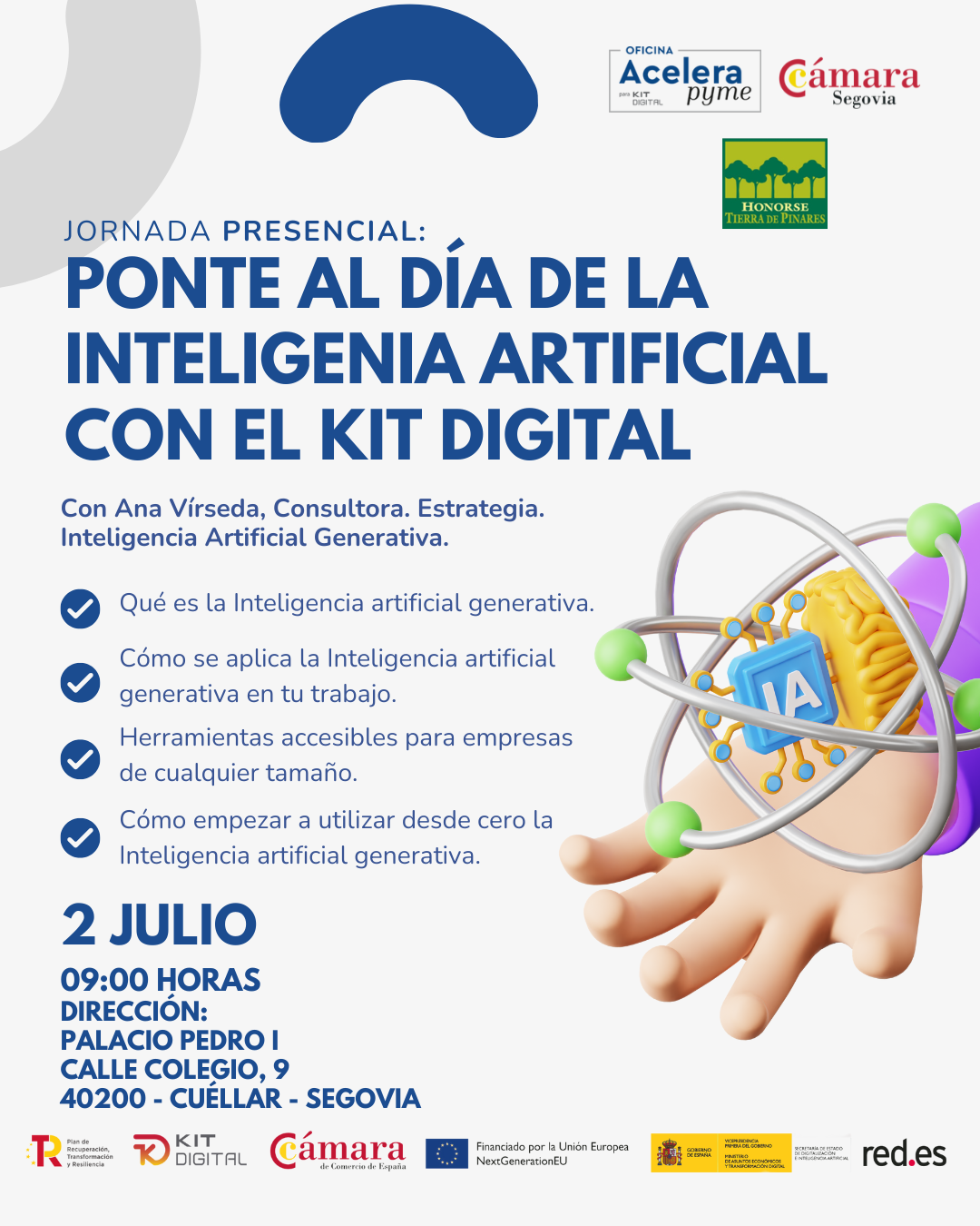 Aprovecha el Kit Digital para incorporar la IAg en tu negocio (Cuéllar)